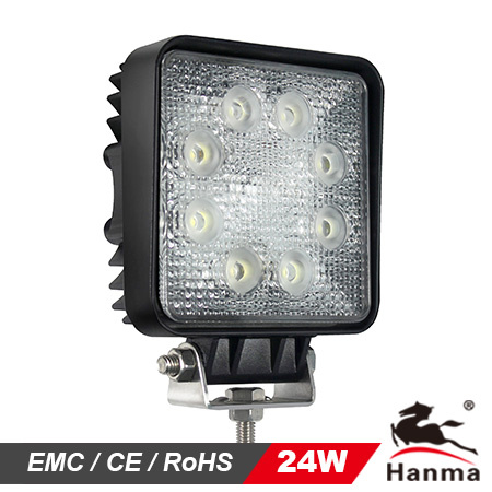 24W 1600 Lumen Square LED Work Light for Offroad