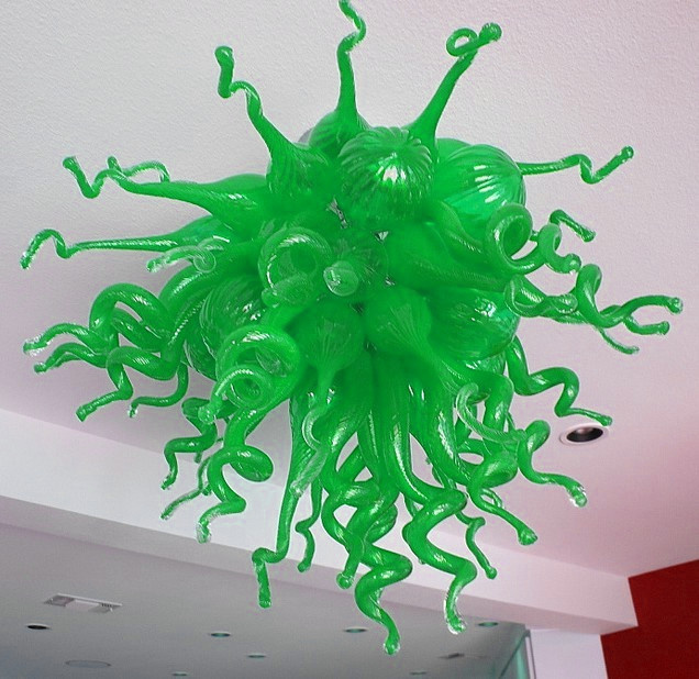 Mini Green Acrylic LED Ceiling Light Iron Chandelier on Sale