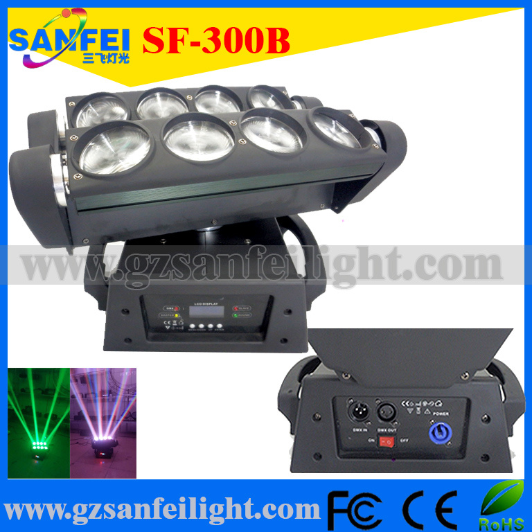 8X 10 Watt Quad LEDs Moving Head Effect Light