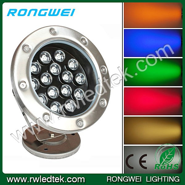 Full Spectrum RGB Waterproof 15W LED Underwater Fountain Lights