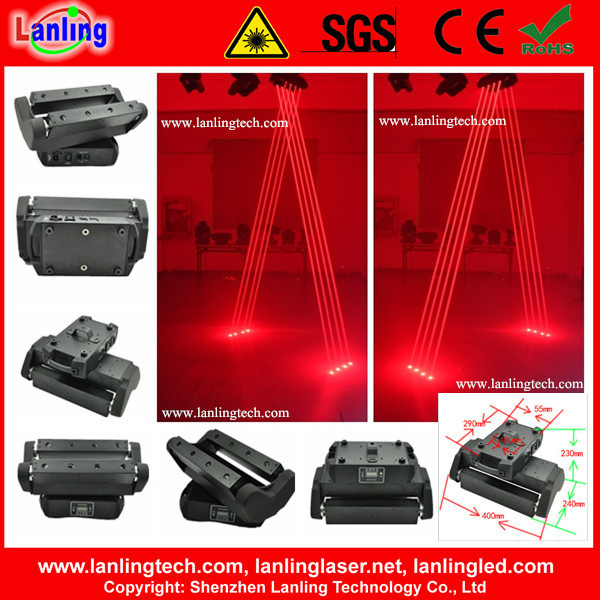 1600MW Red 8 Eyes Moving-Head Spider Beam Laser Light