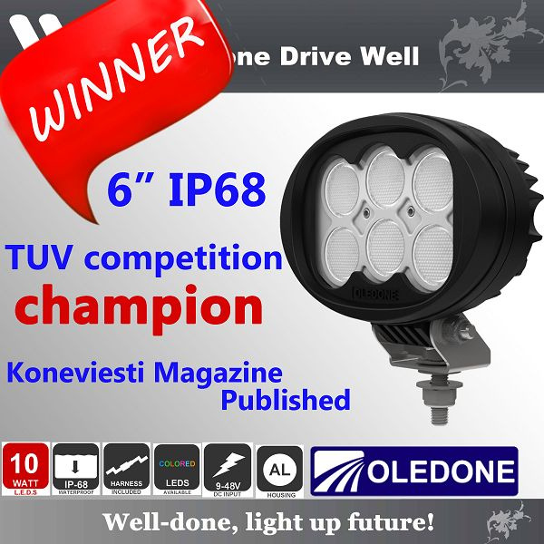 New 60W Oval IP68 CREE LED Work Light