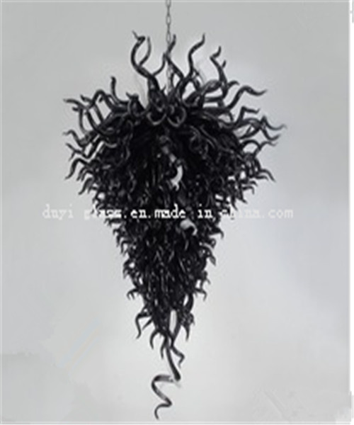 Black Blow Glass Chandelier Light for Decoration