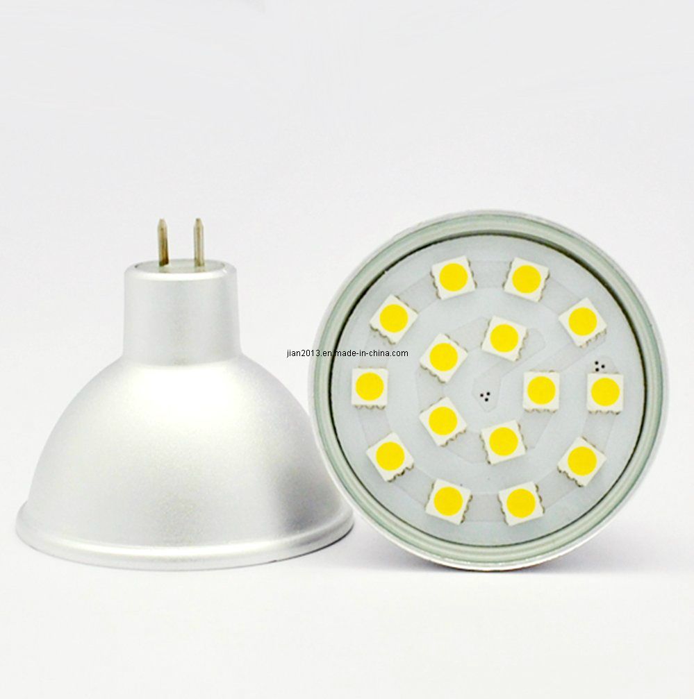 5050 15PCS 2W MR16 AC85-265V/12V LED Spotlight