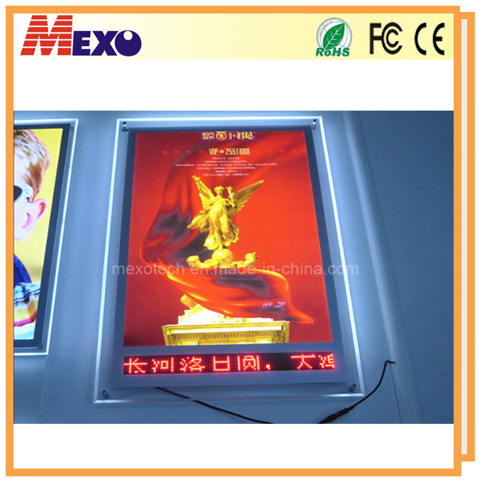 Acrylic LED Backlit Light Box with LED Massage Display