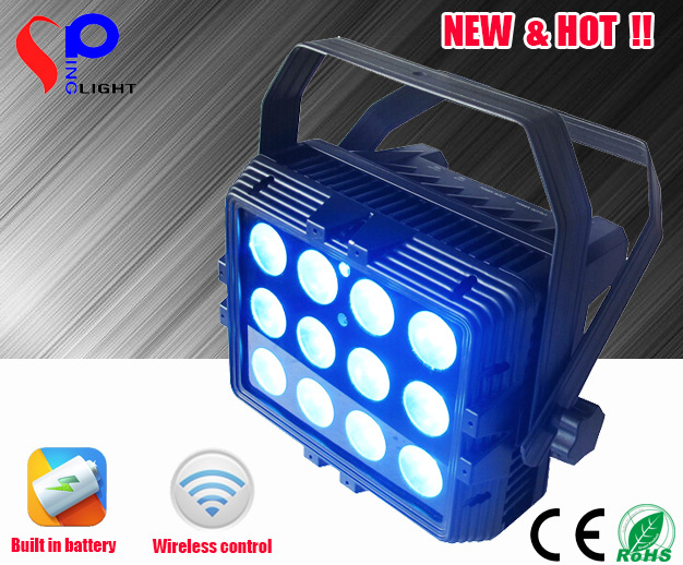 Battery Powered & Wireless DMX 12*15 IP65 IP65 Waterproof LED PAR Stage Light/Outdoor LED Light