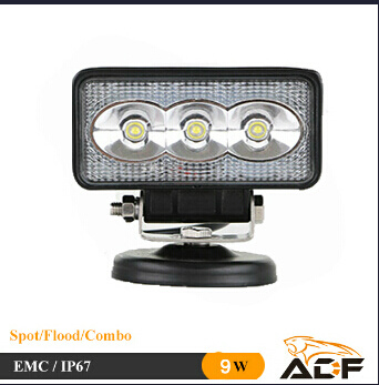 9W 10-30V Rectangular Offroad LED Work Light