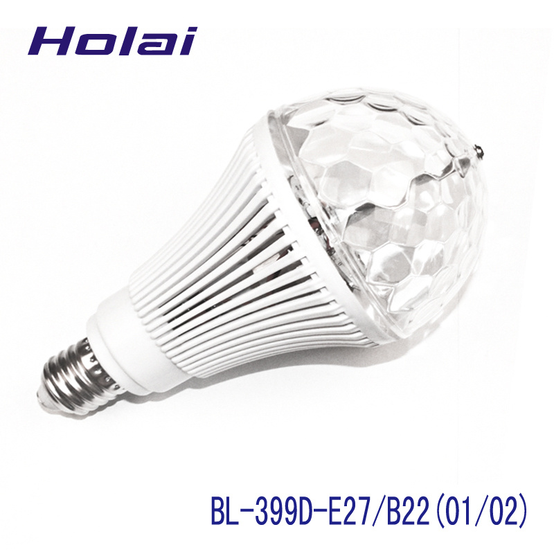 LED Light Six Color Rotating Bulb