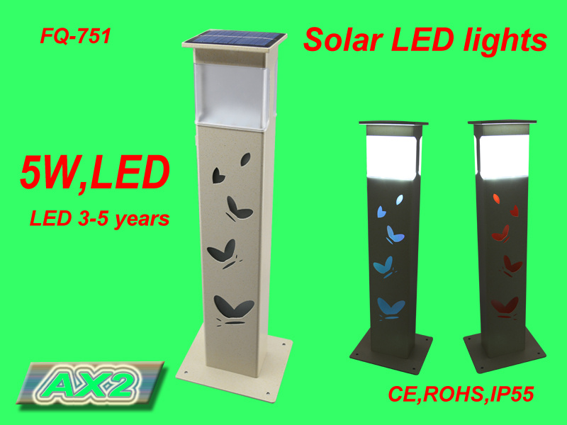 Solar Garden Light with Color Change LED Light (FQ-751)