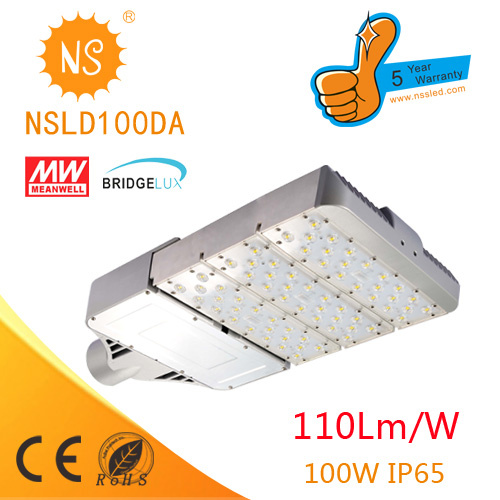 Latest Module Designed 11000lm, IP65, Bridgelux Chip, Mean Well Driver, 100W LED Street Light