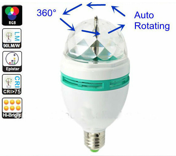 LED RGB Disco Light Bulbs