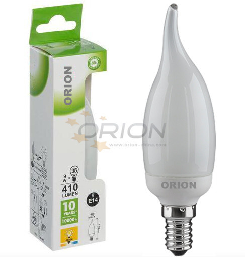 Mini 9W, 11W Candle Compact Fluorescent Light