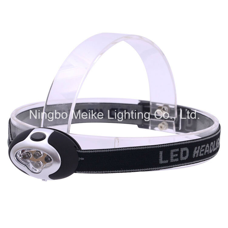 Portable Camping Outdoor Light 3+1 LED Headlamp (MK-3604)