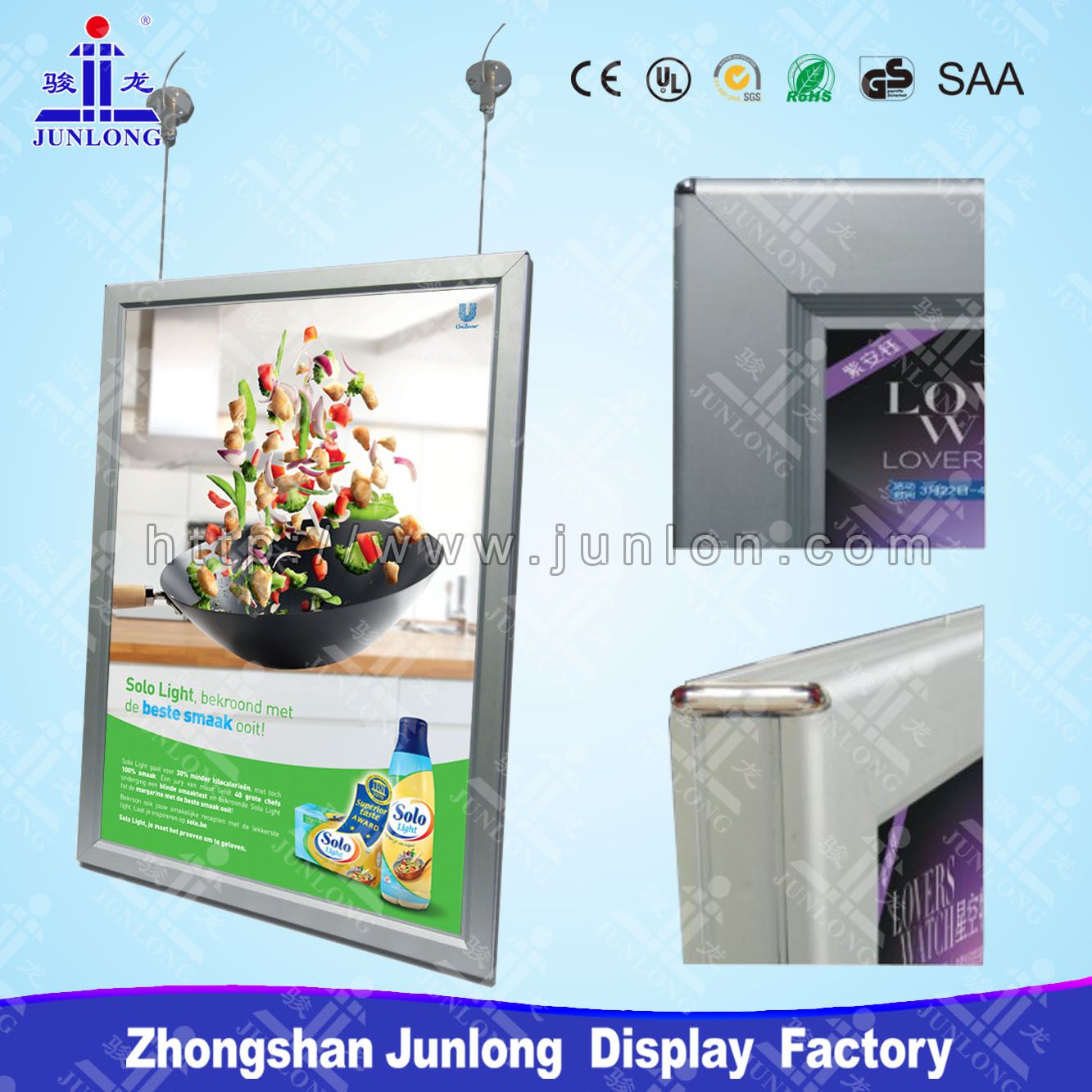 Double Sided Clip Frame LED Light Box, Zhongshan Junlong Display
