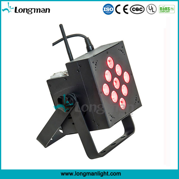 9PCS 10W DMX RGBW LED PAR Wireless for Disco