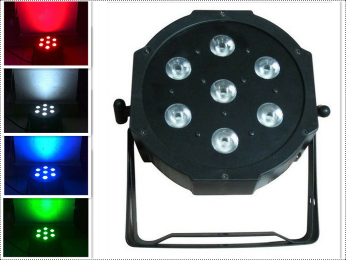 7PCS 3in1 LED Flat PAR/Party Light/Stage Light
