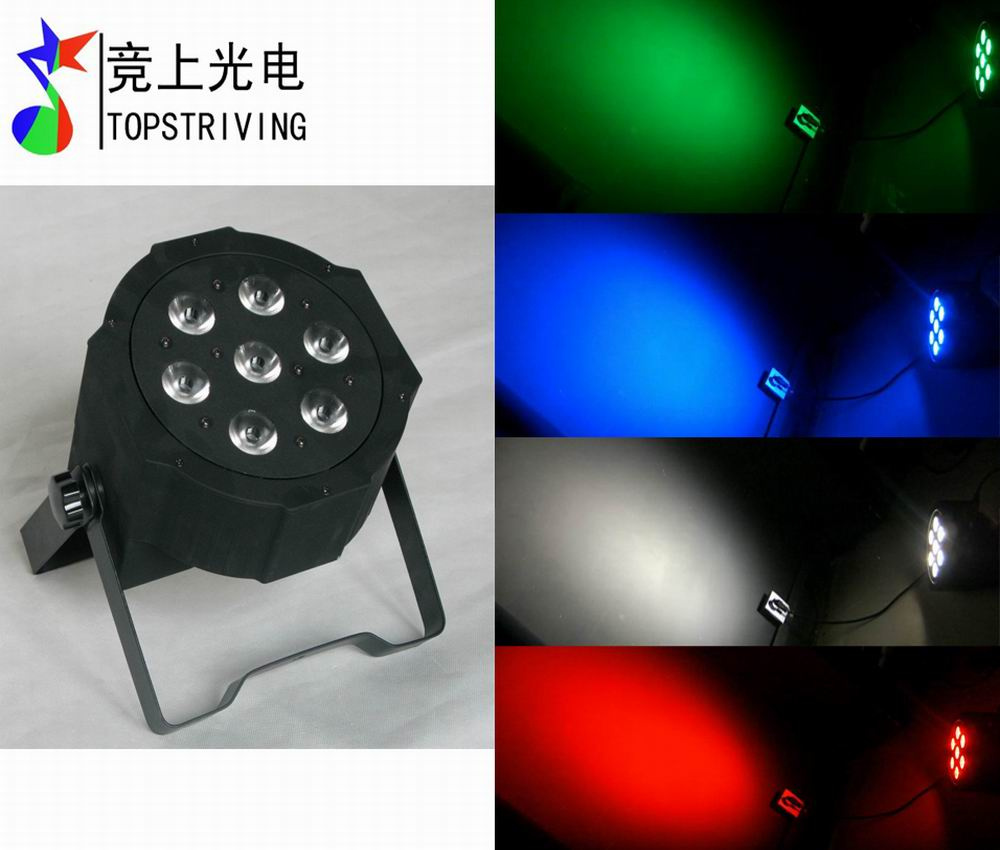 Flat PAR Light with RGBW 8W LED Stage Lighting
