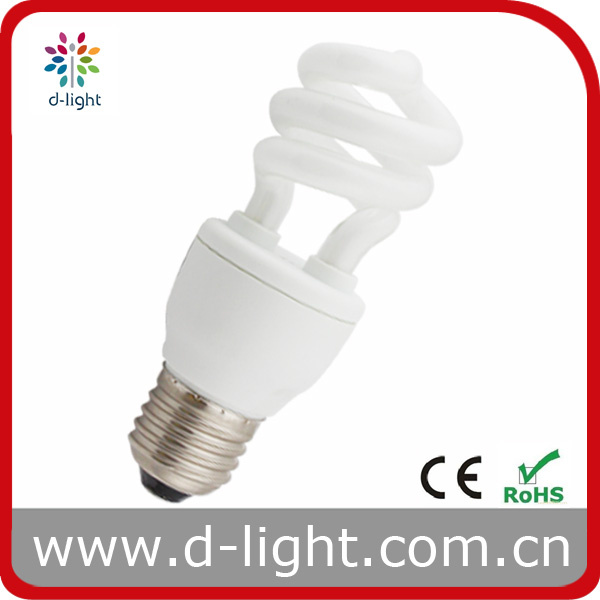 9W E27 T3 Mini Half Spiral Energy Saving Light