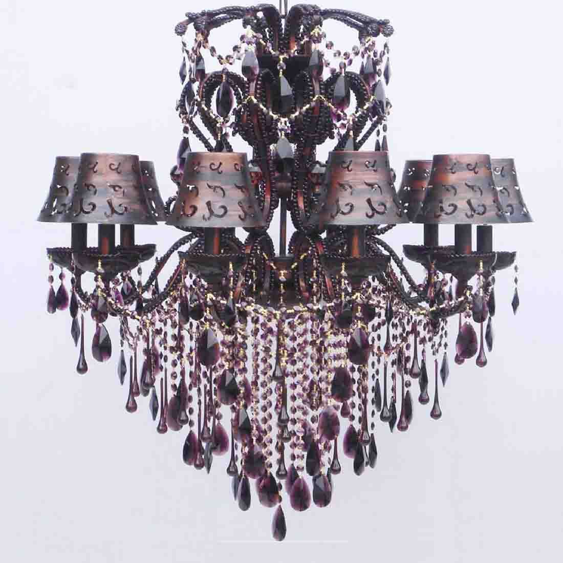 Crystal Chandelier with Dark Purple Crystal (NX8149/10)