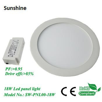 USD8.5 18W Flat/Round LED Panel Ceiling Light