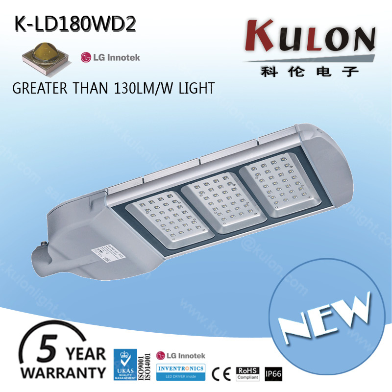 Outdoor Aluminum Die Casting Photocell 180W LED Street Light