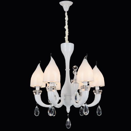 6 Lights Modern Resin Chandelier Lamp for Home or Hotel