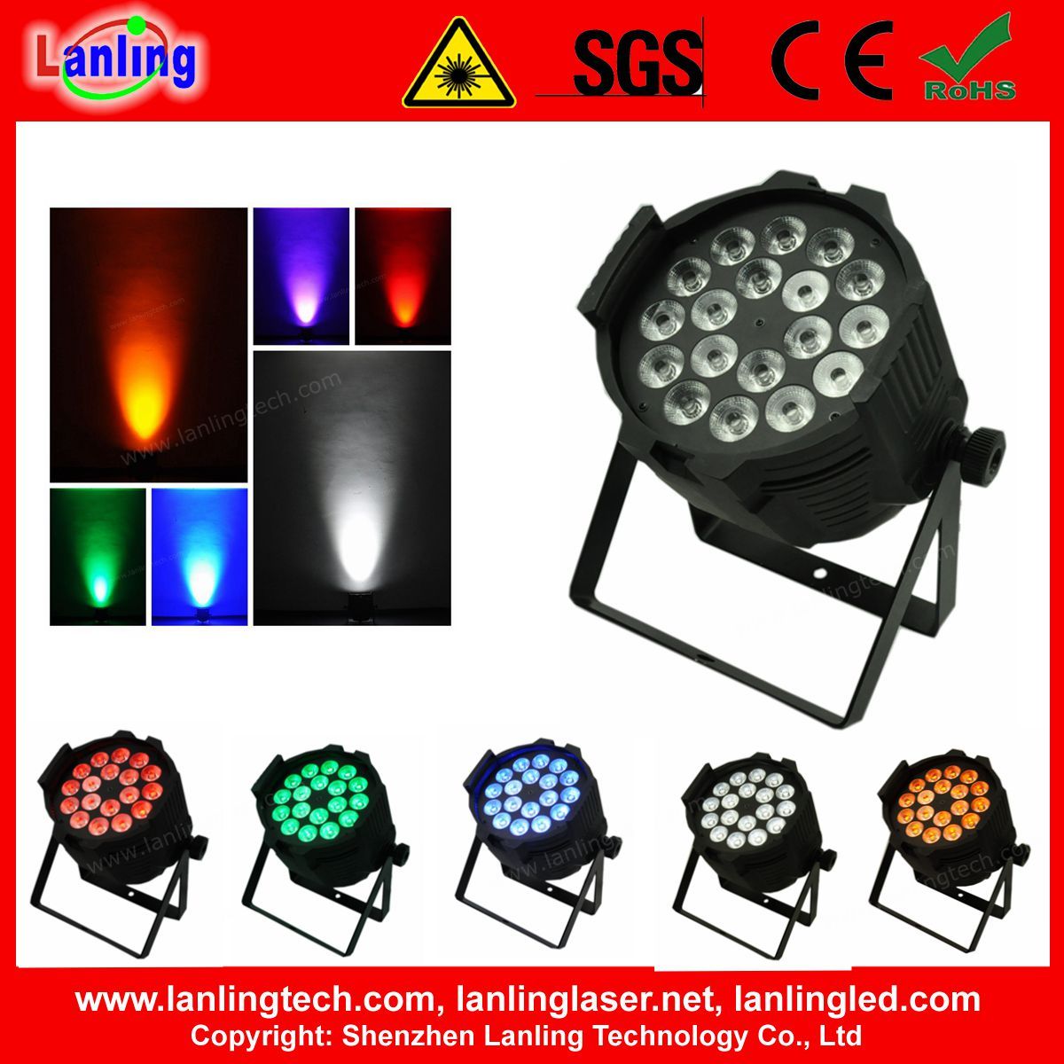 5-in-1 LED PAR Can DJ Disco Stage Effect Light