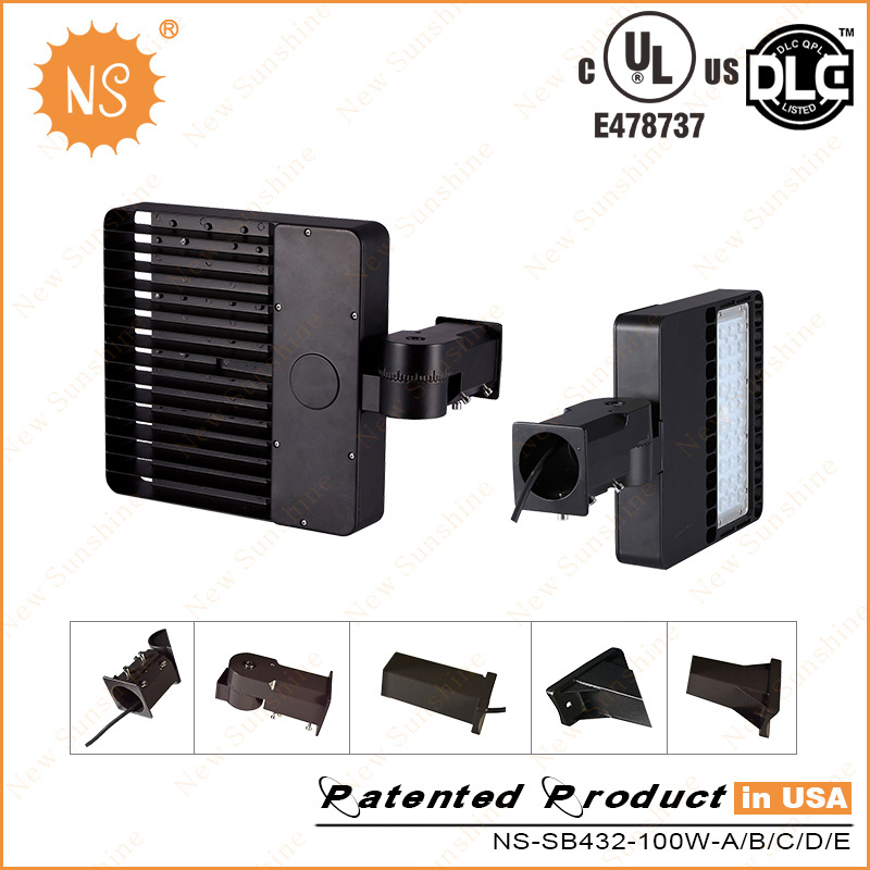 UL (E478737) Dlc IP65 10000lm 100W Parking Lot LED Lighting