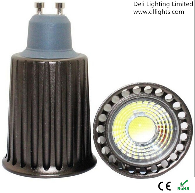 GU10 Epistar Chip Dimmable 7W COB LED Spotlight