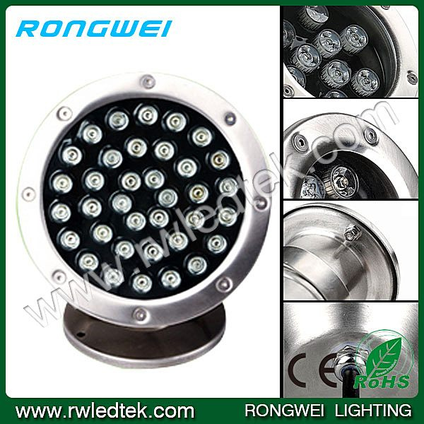 Recessing 3600lm Durable 36W Underwater LED Lamp