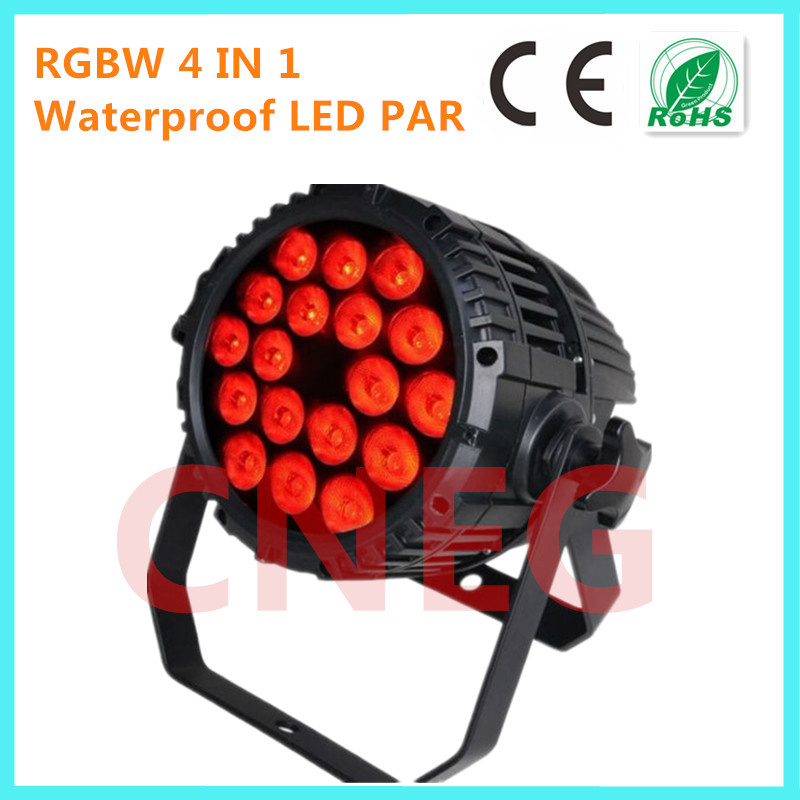 IP65 18 X 10W RGBW LED PAR Outdoor Lighting