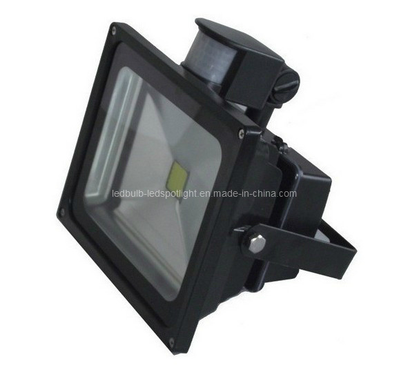 Black/Grey LED Flood Light with PIR Sensor