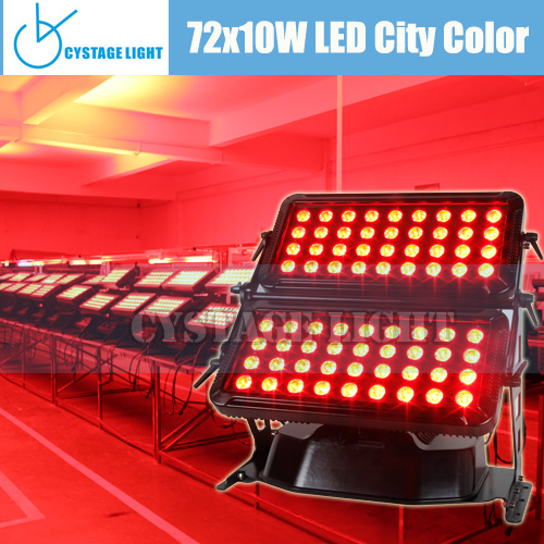 72X10W RGBW Quad IP65 LED Wall Washer Light