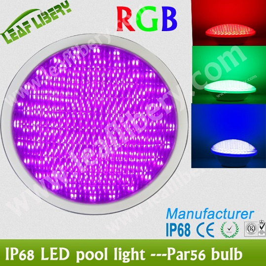 Plastic Housing LED Swimming Pool Light PAR56 SMD 5050, 18W High Power LED Pool Lamp White, RGB