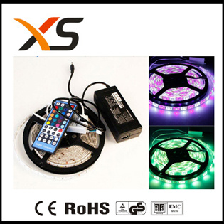 5m DC12V/24V SMD 5050 RGB LED Strip Light with Controller, Waterproof IP65