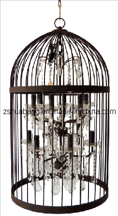CE Iron Bird Cage Crystal Chandelier (HBC-9012)