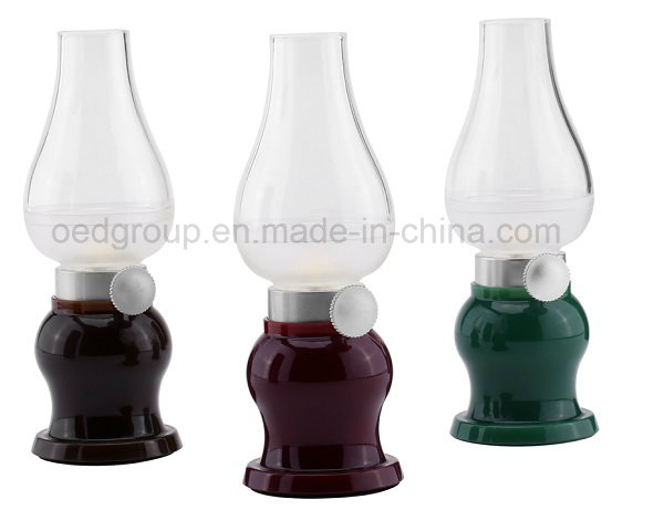 Rechargeable LED Blowing Table Lamp with Dimmer Control