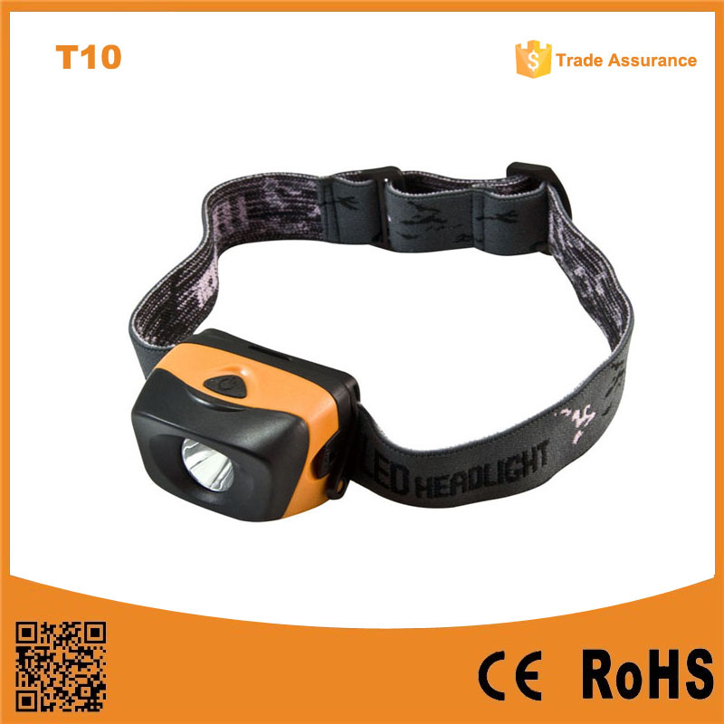 T10 3 Brightness Levels 1W Ipx4 Waterproof Reflector High Power LED Headlamp