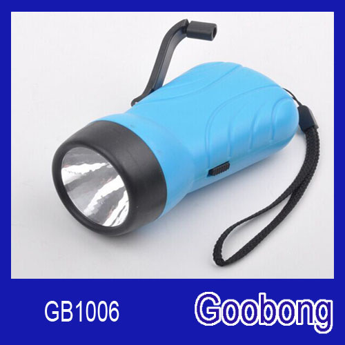 LED Wind up Crank Dynamo Rechargeable Flashlight