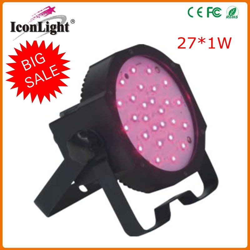 27*1W New Flat Slim LED PAR Can