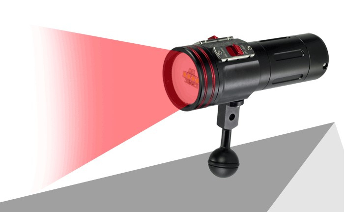 High Bright 2600lumens CREE Four Color LED Mini Waterproof 100 Meters UV LED Diving Light W40vr