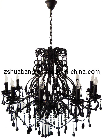 10light Iron with Glass Beads Household Chandelier Chandelier (HBC-9005)