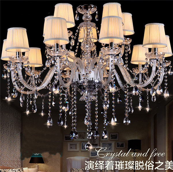 Resplendent Refined Crystal Chandelier for Living Room