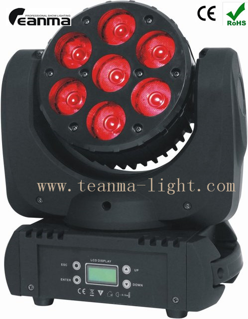 LED 7PCS15W RGBW Moving Head Wash Light