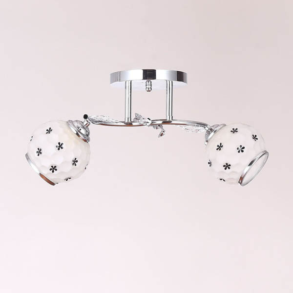 2 Light Small Chandelier Glass Ceiling Lamp T6011-2