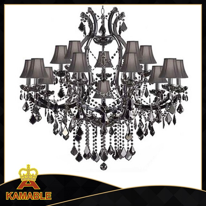 Hotel Project Black Crystal Chandelier Lighting (Kam2054)