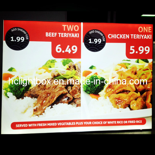 LED Menu Light Box for Restaurant Fast Food Menu Board LED Menu Light Box