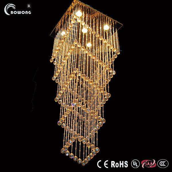 Rectangle Crystal Chandelier Lighting Lamp with Bh_6323