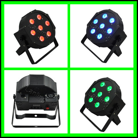 7 X 10W RGB Flat LED PAR Light Stage Light