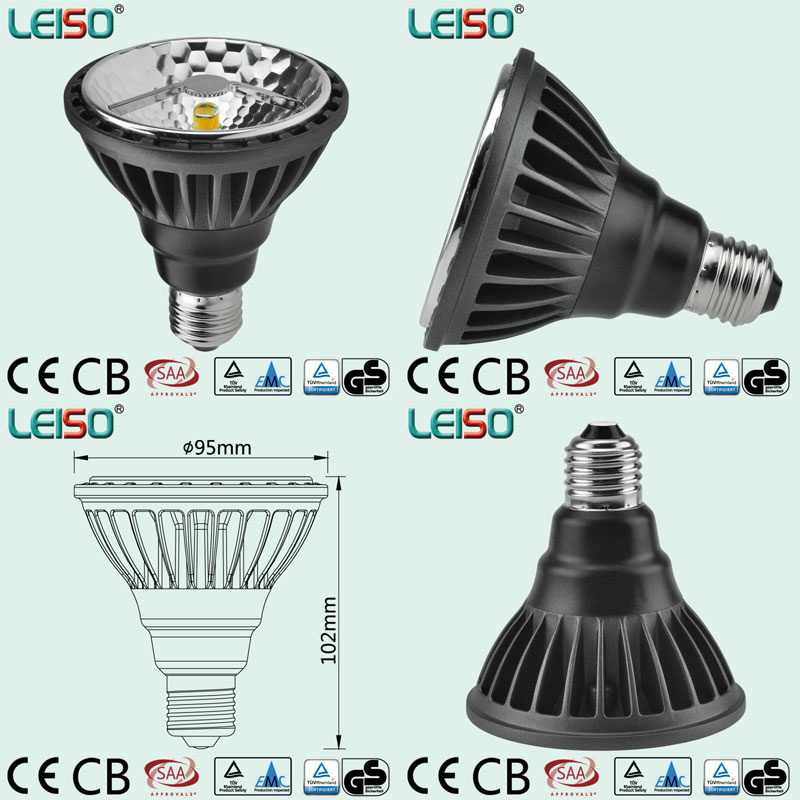 10W/12ww 2000k 3D COB LED PAR30 Spotlight LED